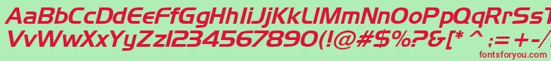 NewtowI Font – Red Fonts on Green Background