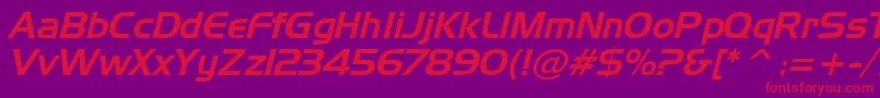 NewtowI Font – Red Fonts on Purple Background