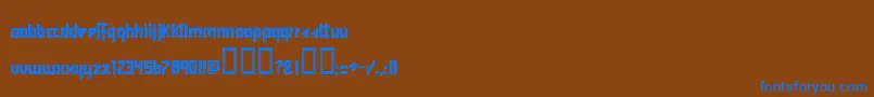 Y2kff Font – Blue Fonts on Brown Background