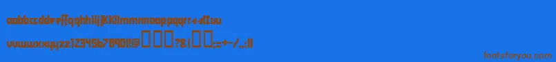 Y2kff Font – Brown Fonts on Blue Background