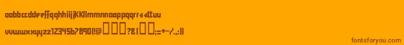 Y2kff Font – Brown Fonts on Orange Background