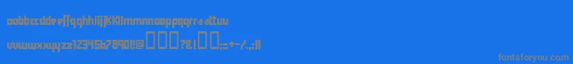Y2kff Font – Gray Fonts on Blue Background