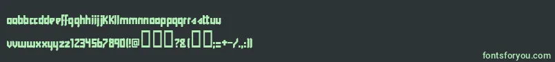 Y2kff Font – Green Fonts on Black Background
