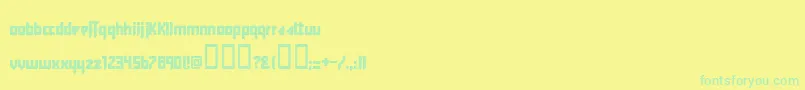 Y2kff Font – Green Fonts on Yellow Background