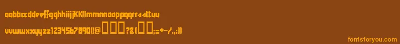 Y2kff Font – Orange Fonts on Brown Background