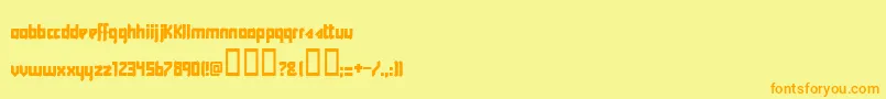 Y2kff Font – Orange Fonts on Yellow Background