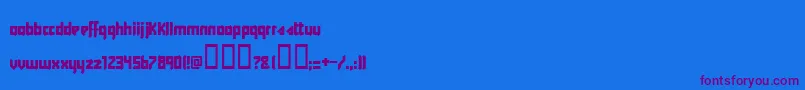 Y2kff Font – Purple Fonts on Blue Background