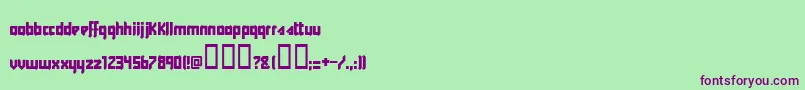 Y2kff Font – Purple Fonts on Green Background