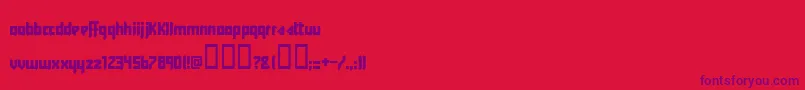 Y2kff Font – Purple Fonts on Red Background
