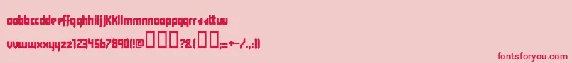 Y2kff Font – Red Fonts on Pink Background