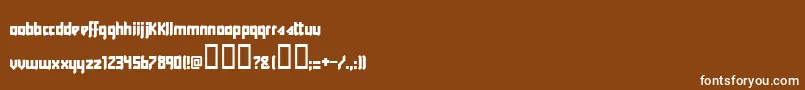 Y2kff Font – White Fonts on Brown Background