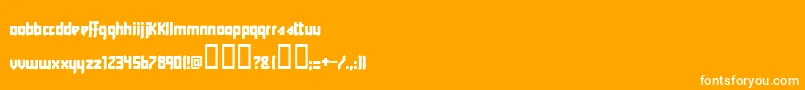 Y2kff Font – White Fonts on Orange Background