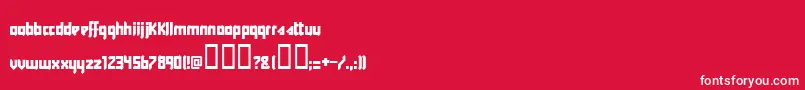 Y2kff Font – White Fonts on Red Background