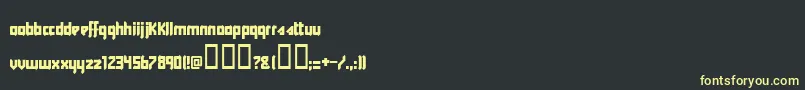 Y2kff Font – Yellow Fonts on Black Background