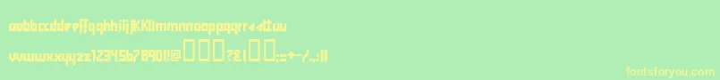 Y2kff Font – Yellow Fonts on Green Background