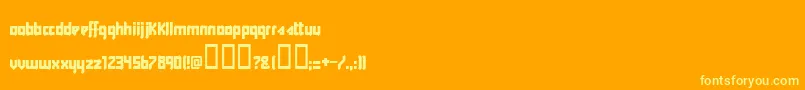 Y2kff Font – Yellow Fonts on Orange Background