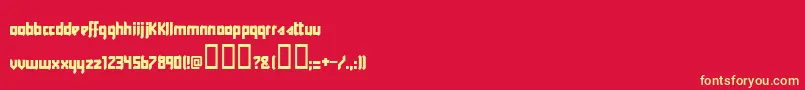 Y2kff Font – Yellow Fonts on Red Background
