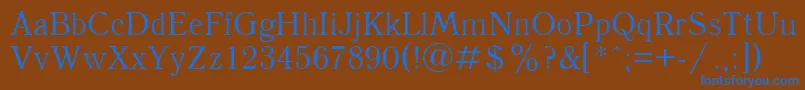 Quantantiquactt Font – Blue Fonts on Brown Background