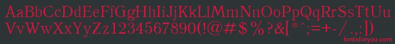 Quantantiquactt Font – Red Fonts on Black Background