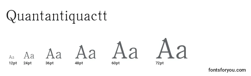 Größen der Schriftart Quantantiquactt