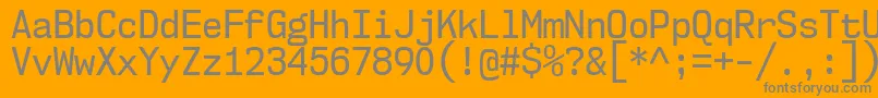 Nk57MonospaceScRg Font – Gray Fonts on Orange Background