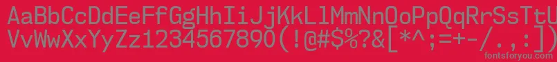 Nk57MonospaceScRg Font – Gray Fonts on Red Background