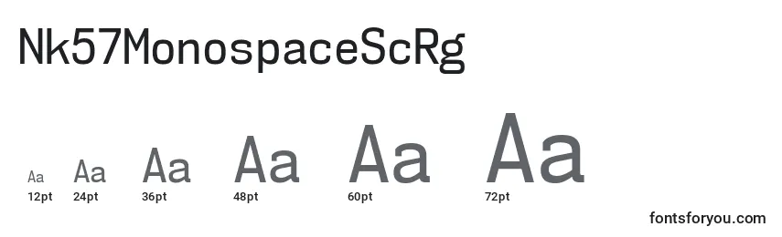 Nk57MonospaceScRg Font Sizes