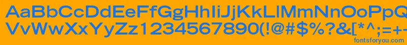 TradegothicltstdBoldext Font – Blue Fonts on Orange Background