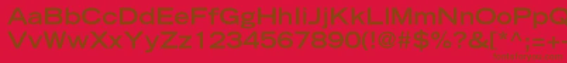 TradegothicltstdBoldext Font – Brown Fonts on Red Background
