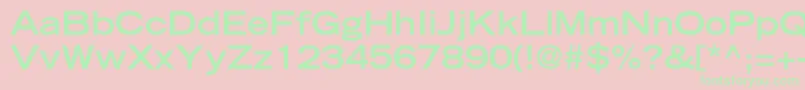 TradegothicltstdBoldext Font – Green Fonts on Pink Background