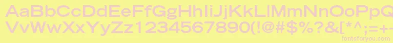 TradegothicltstdBoldext Font – Pink Fonts on Yellow Background