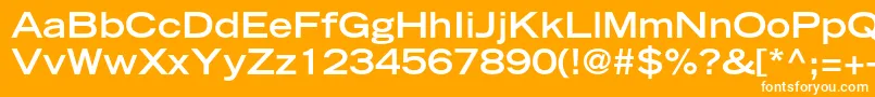 TradegothicltstdBoldext Font – White Fonts on Orange Background