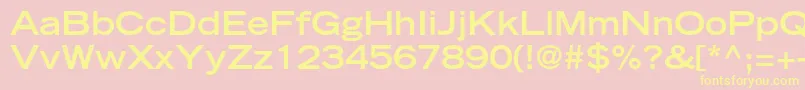 TradegothicltstdBoldext Font – Yellow Fonts on Pink Background
