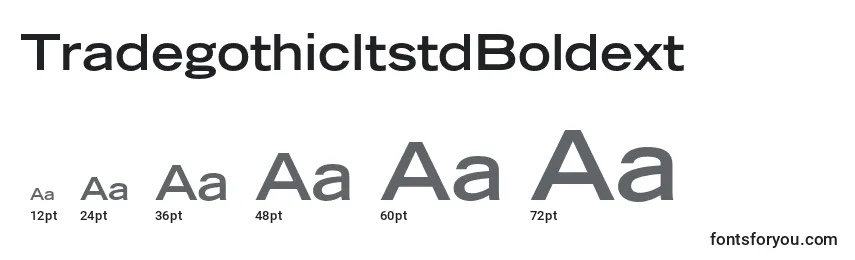 TradegothicltstdBoldext Font Sizes
