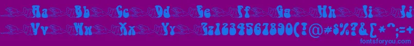 BabystorkBecker Font – Blue Fonts on Purple Background