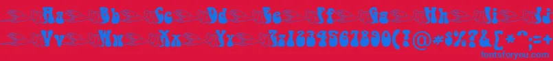 BabystorkBecker Font – Blue Fonts on Red Background