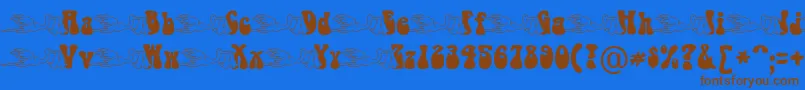 BabystorkBecker Font – Brown Fonts on Blue Background