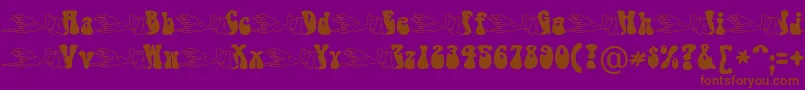 Шрифт BabystorkBecker – коричневые шрифты на фиолетовом фоне
