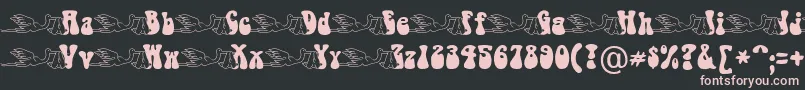 BabystorkBecker Font – Pink Fonts on Black Background