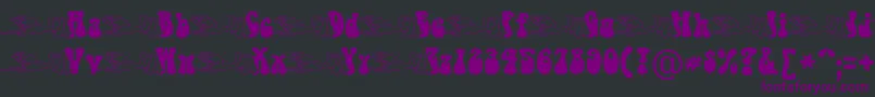 Шрифт BabystorkBecker – фиолетовые шрифты на чёрном фоне