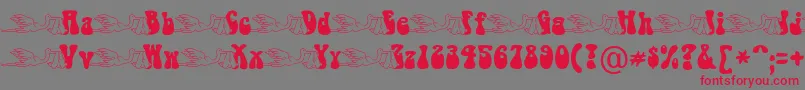 BabystorkBecker Font – Red Fonts on Gray Background