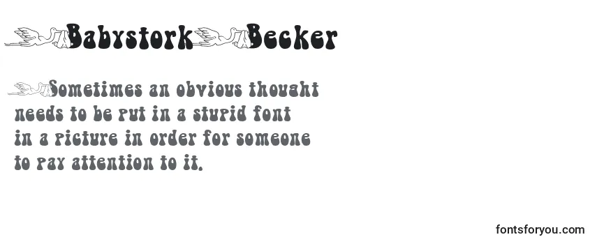 Шрифт BabystorkBecker