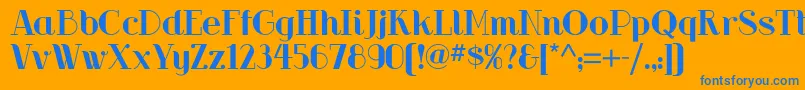 Riotsquadnf Font – Blue Fonts on Orange Background