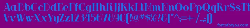 Riotsquadnf Font – Blue Fonts on Purple Background