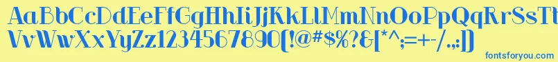 Riotsquadnf Font – Blue Fonts on Yellow Background