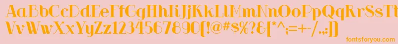 Riotsquadnf Font – Orange Fonts on Pink Background