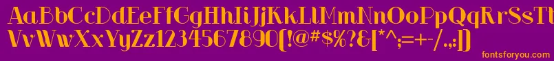 Riotsquadnf Font – Orange Fonts on Purple Background