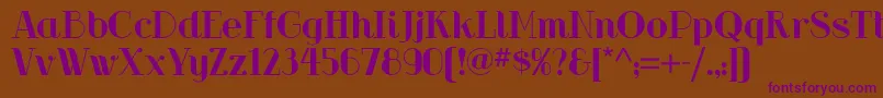 Riotsquadnf Font – Purple Fonts on Brown Background