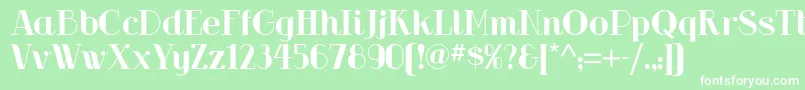 Riotsquadnf Font – White Fonts on Green Background