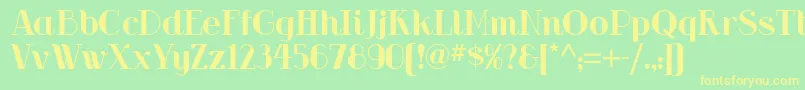 Riotsquadnf Font – Yellow Fonts on Green Background